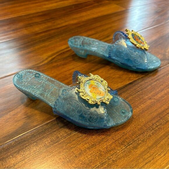 Disney Princess Cinderella Blue Plastic Dress Up Heels 1 inch Toddler - Picture 2 of 5